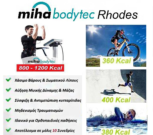 Σύκριση καύσης θερμιδών Miha Bodytec με κολύμβηση, ποδήλατο, τρέξιμο και οφέλη προπόνησης EMS σε σύγκριση με κλασικό γυμναστήριο
